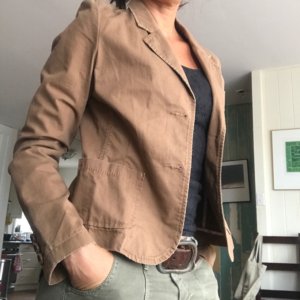 Aeropostale cotton brown blazer medium - Picture 12 of 16